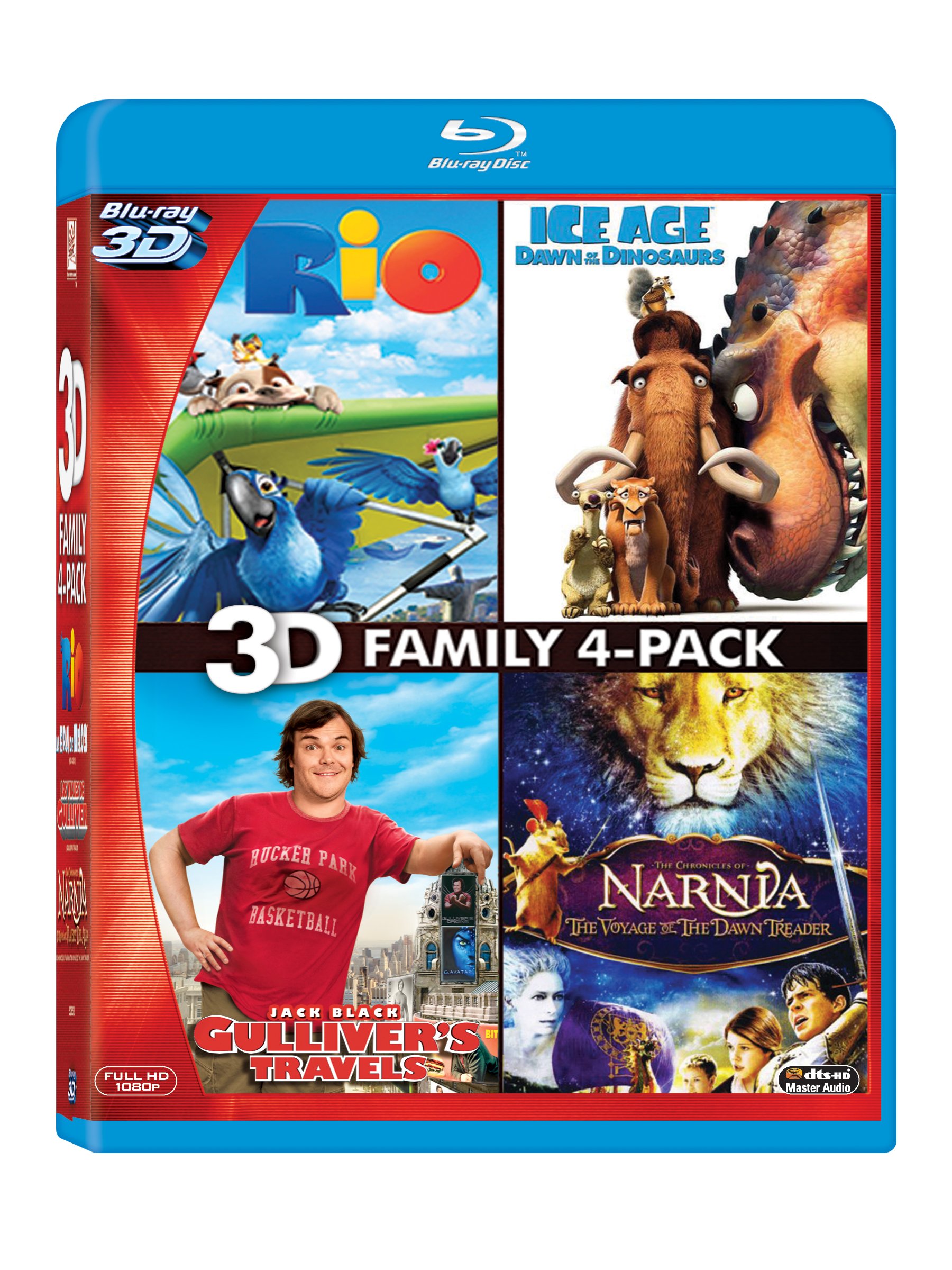 3d-family-pack-rio-ice-age-dawn-of-the-dinosaurs-gullivers-travels-the-chronicles-of-narnia-the-voyage-of-the-dawn-treader-4-disc-box-set